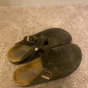 Brown Suede Birkenstock Boston